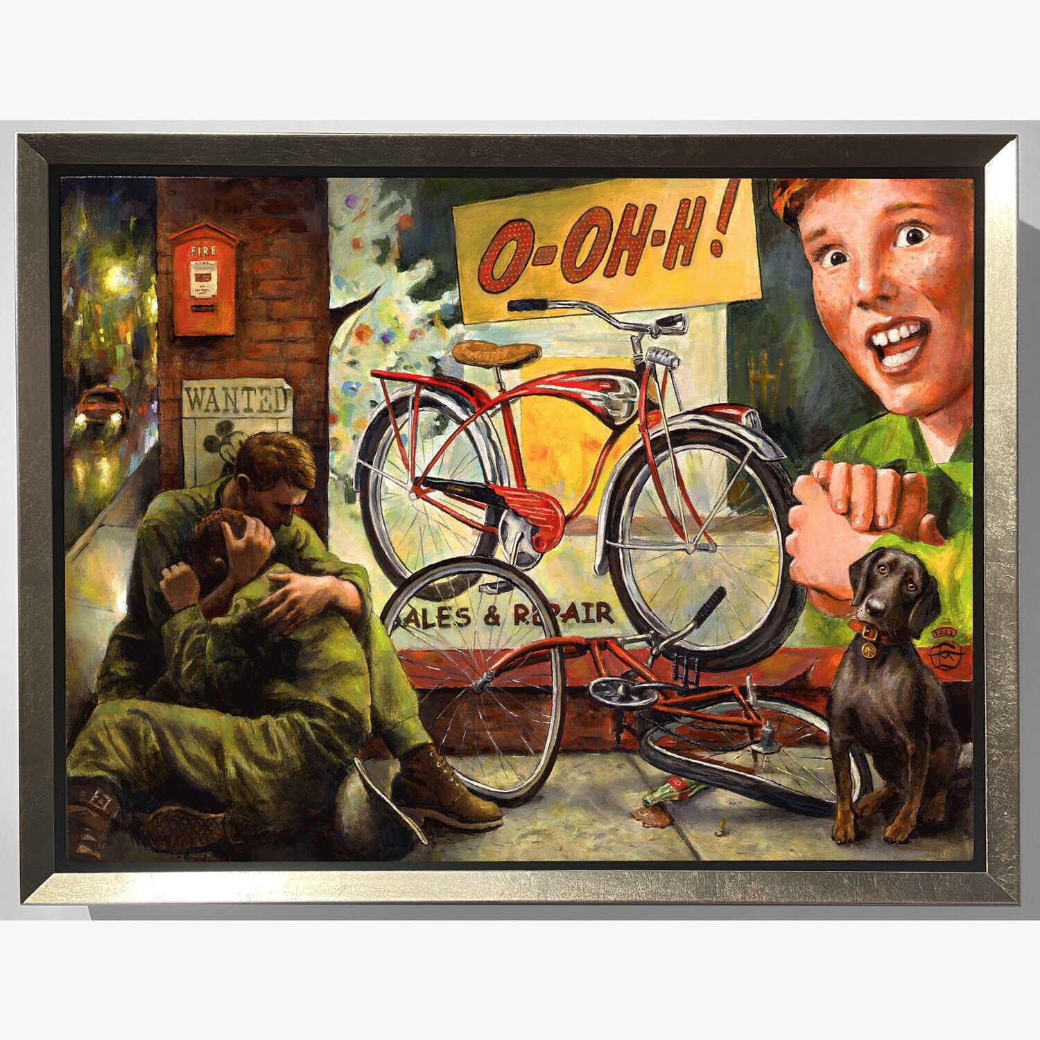 "Innocence Exists" Original Painting on Panel, Framed | Free Shipping Worldwide