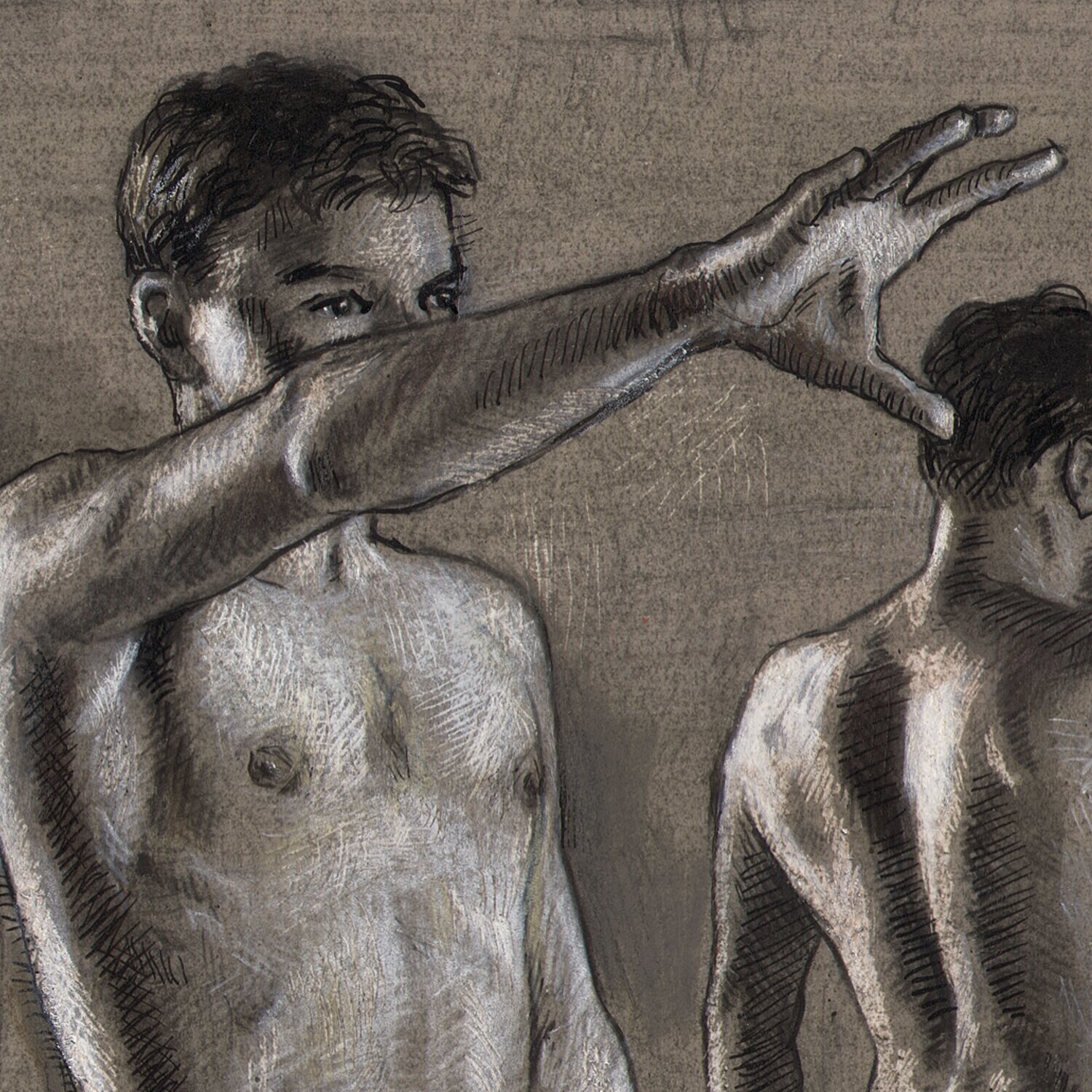 "The Roundabout" Original Grisaille Work on Paper