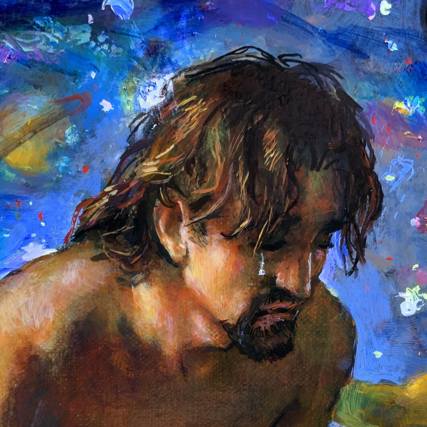 "The Day the Prince Let It All Slip Away" Original Painting on Panel with Artist's Frame | Free Shipping Worldwide
