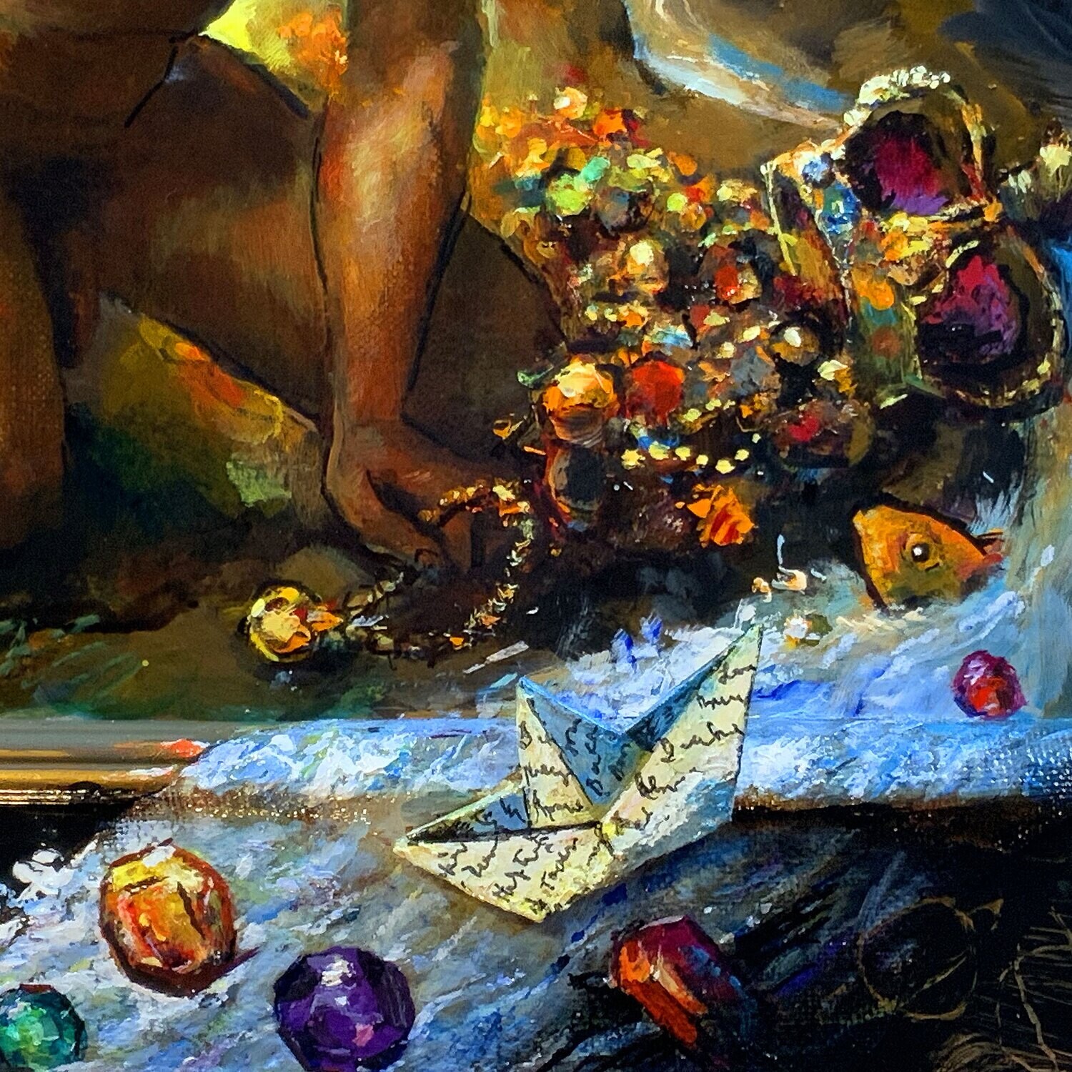"The Day the Prince Let It All Slip Away" Original Painting on Panel with Artist's Frame | Free Shipping Worldwide