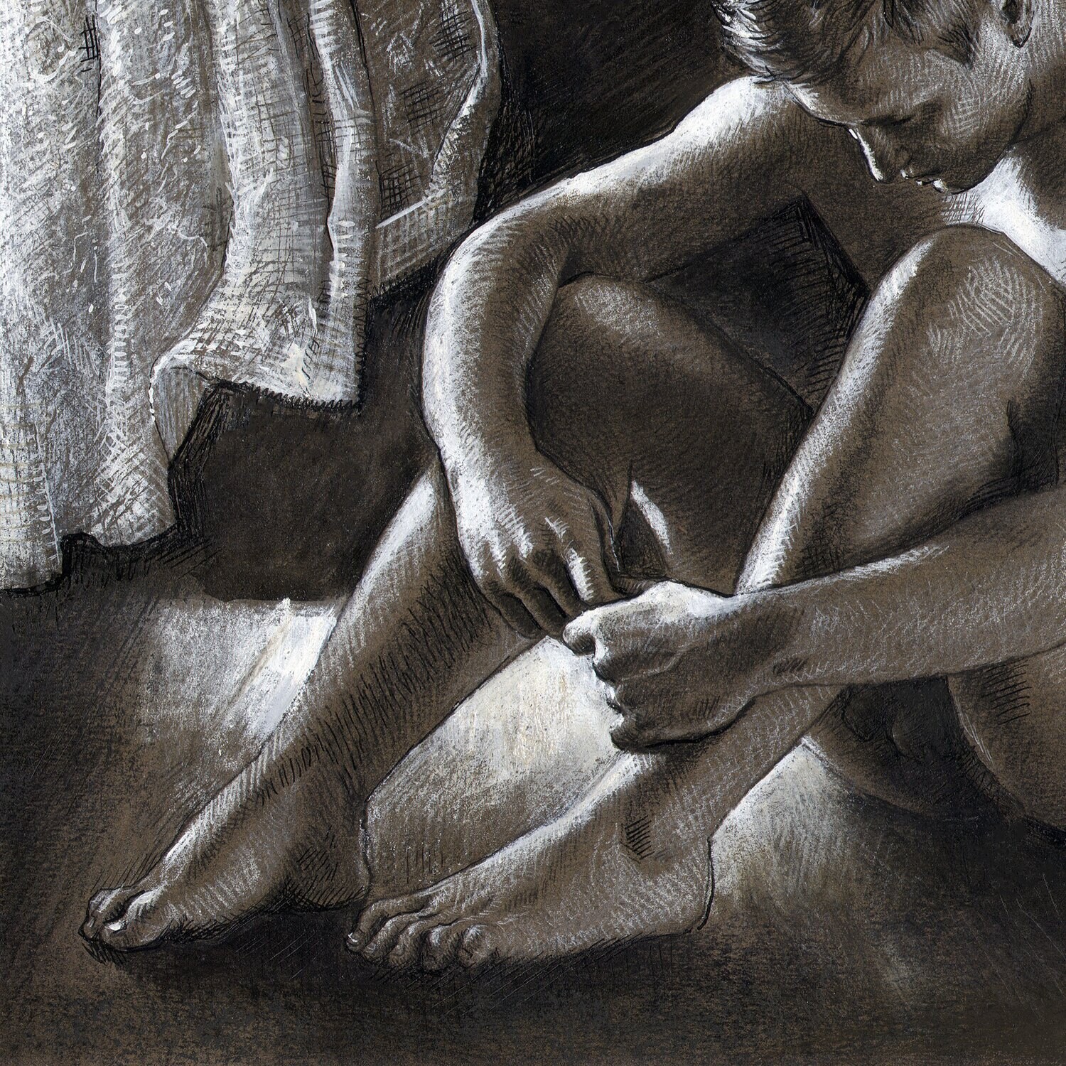 "Lightning Strike" Original Work on Paper | Free Shipping Worldwide