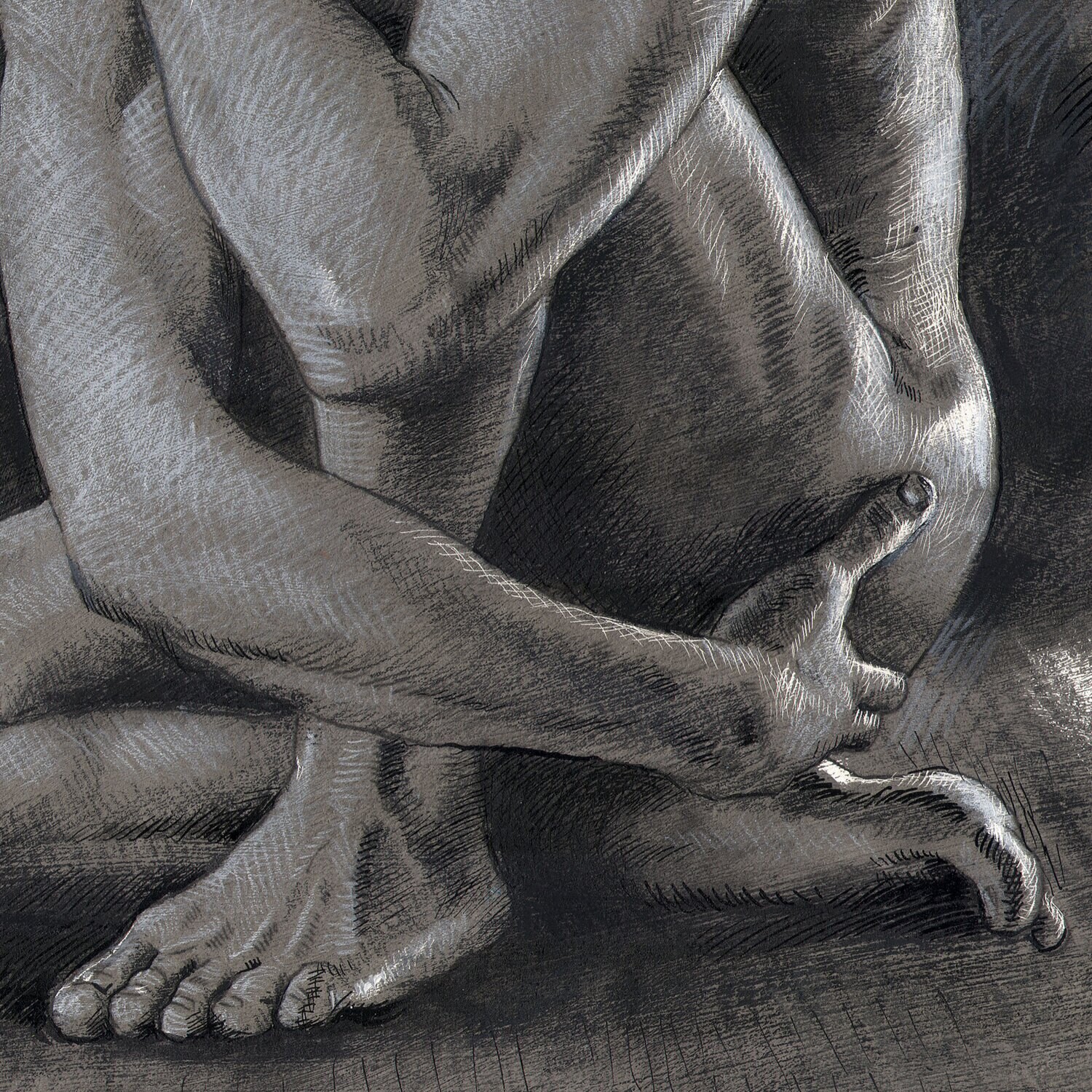 "The Ponderer" Original Grisaille Drawing | Free Shipping Worldwide