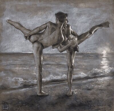 &quot;Sea Bird&quot; Original Grisaille Work on Paper | Free Shipping Worldwide