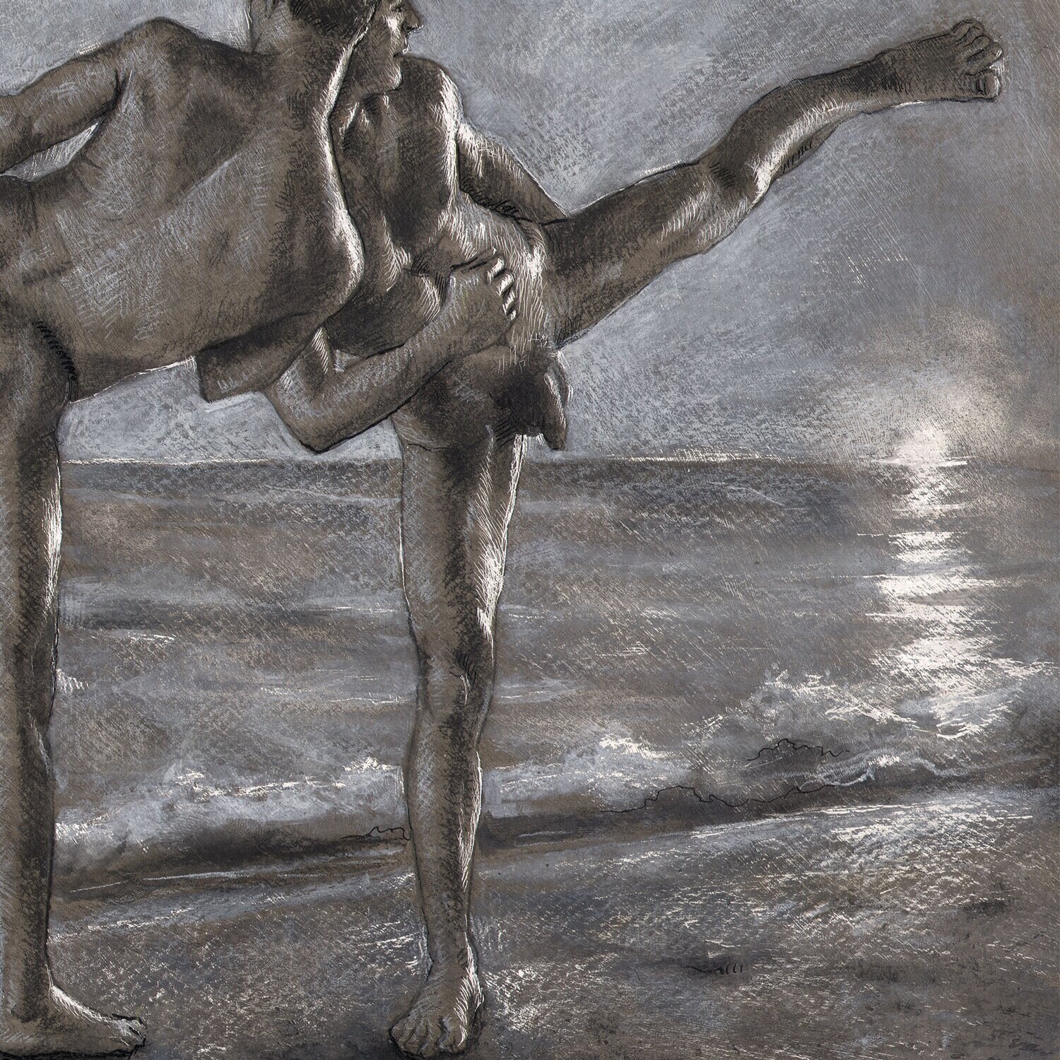 "Sea Bird" Original Grisaille Work on Paper | Free Shipping Worldwide