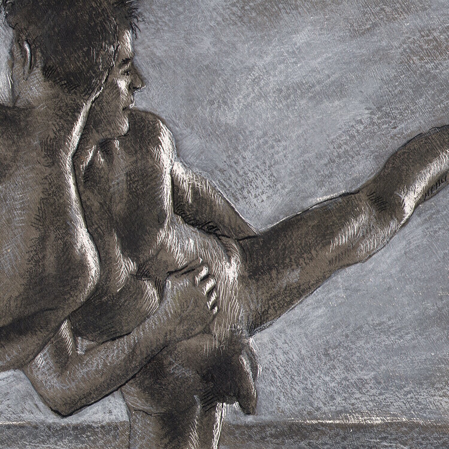 "Sea Bird" Original Grisaille Work on Paper | Free Shipping Worldwide