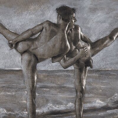 "Sea Bird" Original Grisaille Work on Paper | Free Shipping Worldwide