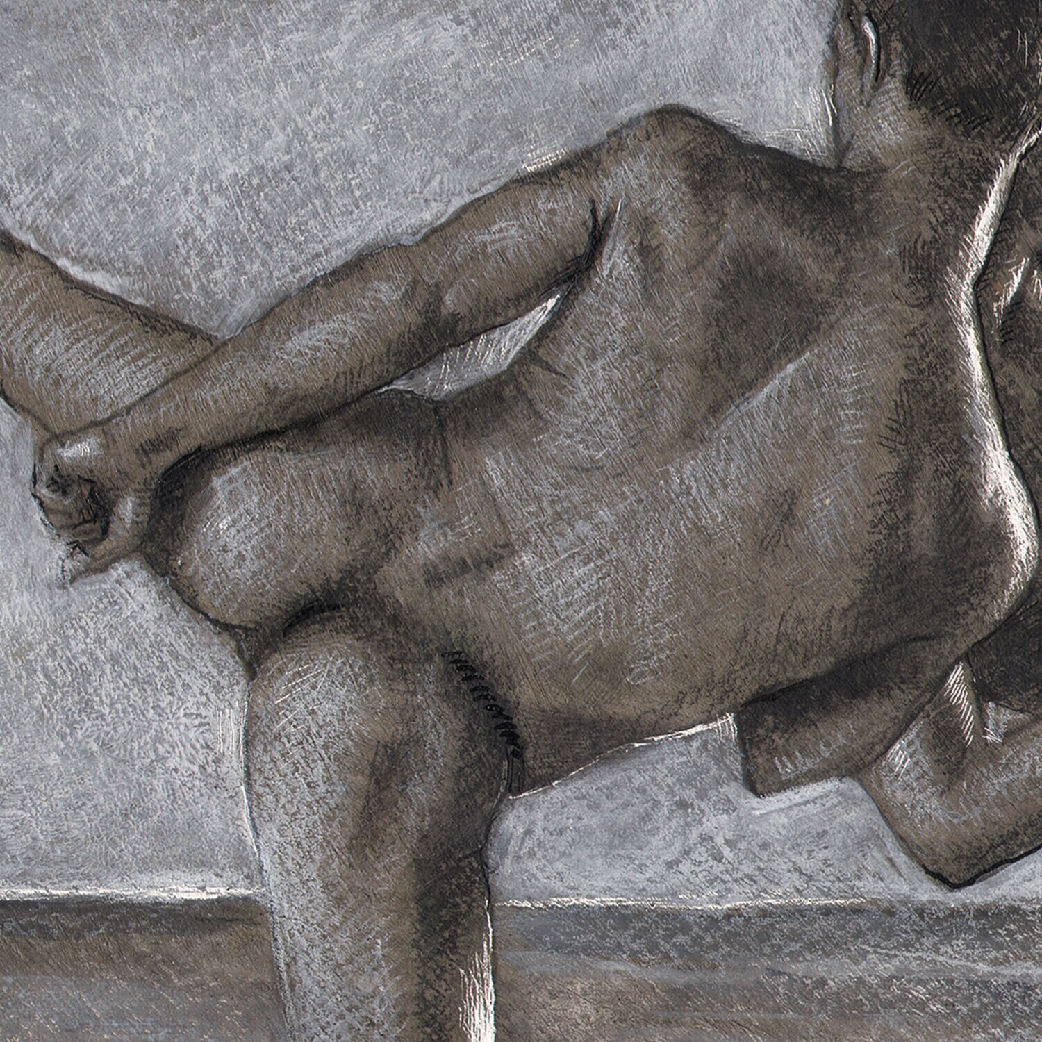 "Sea Bird" Original Grisaille Work on Paper | Free Shipping Worldwide