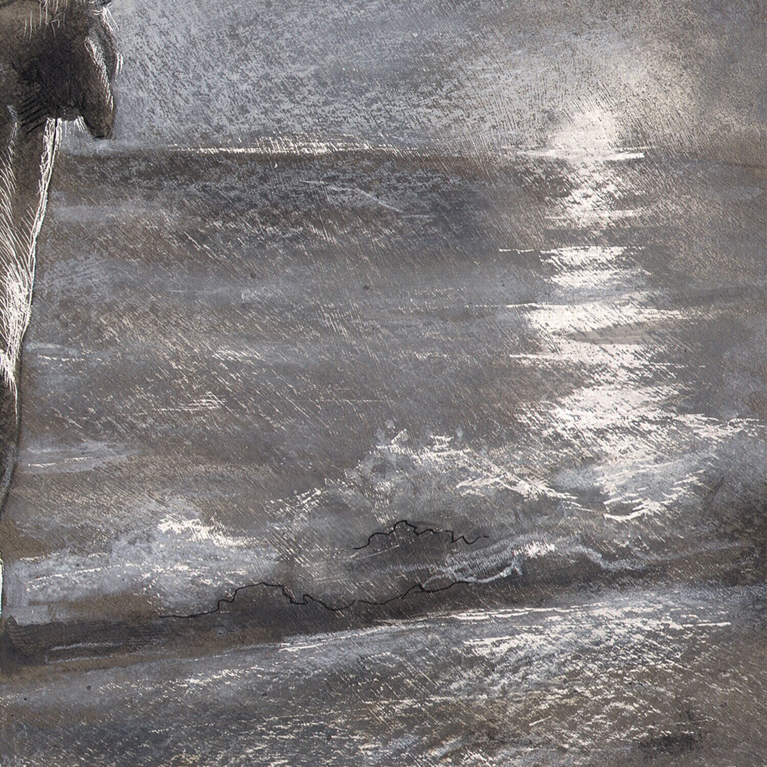 "Sea Bird" Original Grisaille Work on Paper | Free Shipping Worldwide