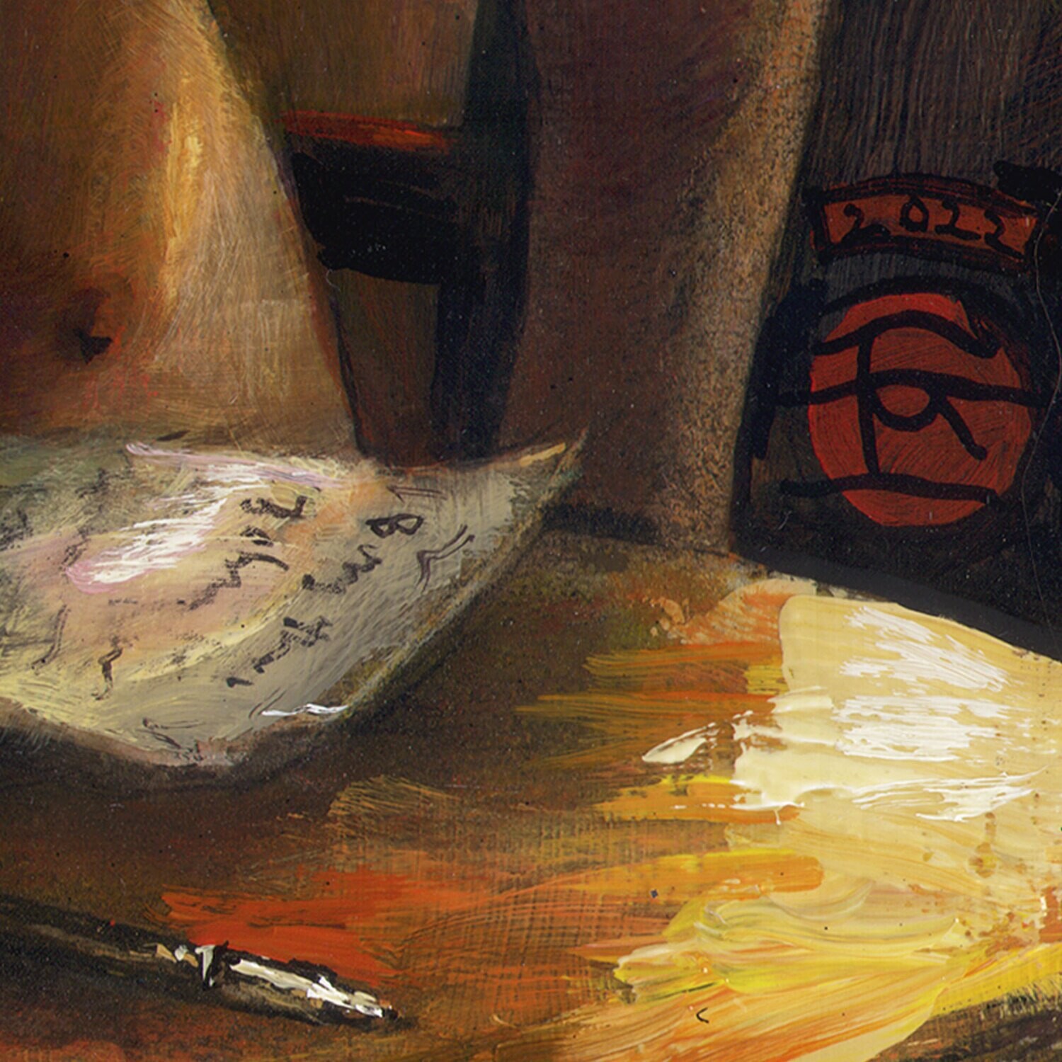 "The Opened Letter" Original Painting on Panel, Framed | Free Shipping Worldwide
