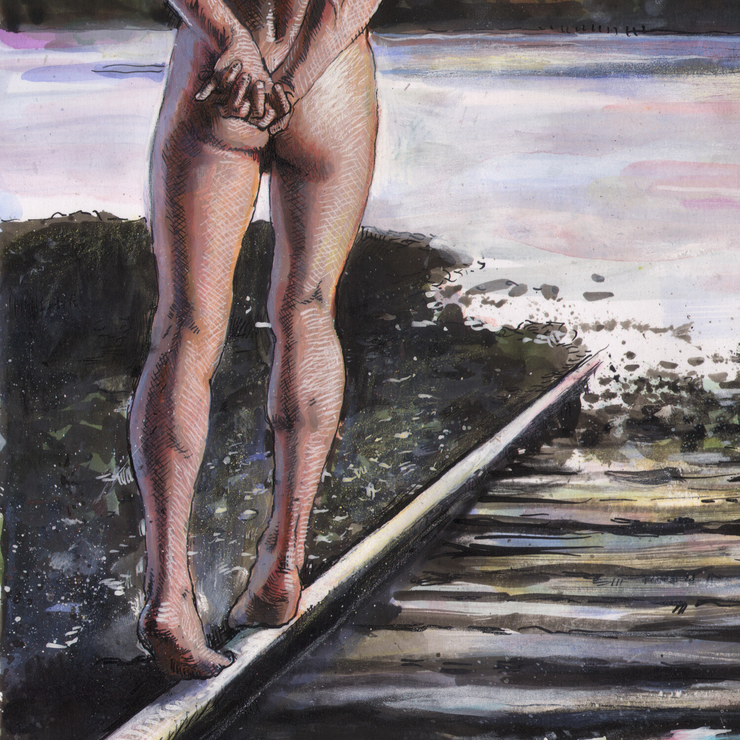 "End of the Line" Original Work on Paper | Free Shipping Worldwide