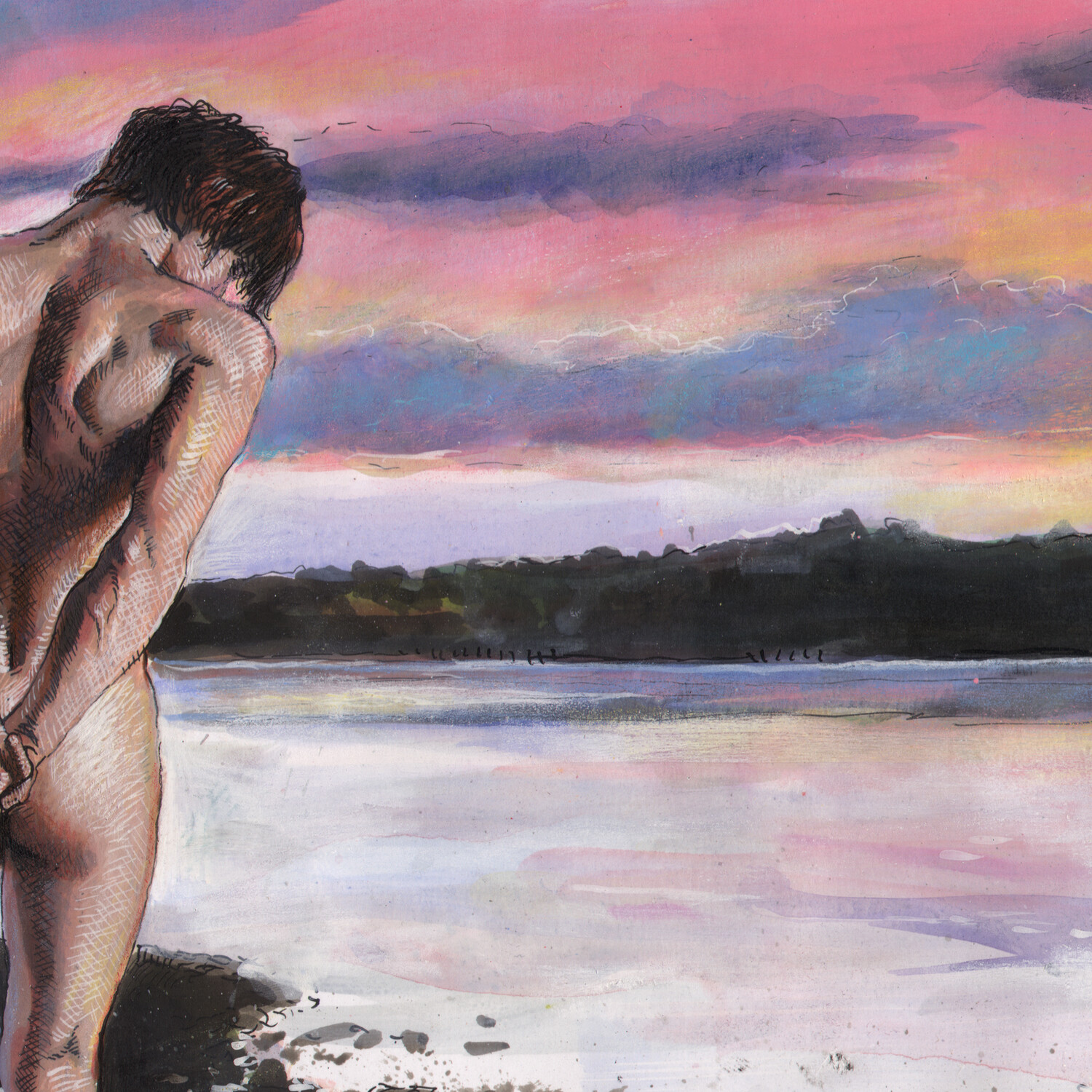 "End of the Line" Original Work on Paper | Free Shipping Worldwide