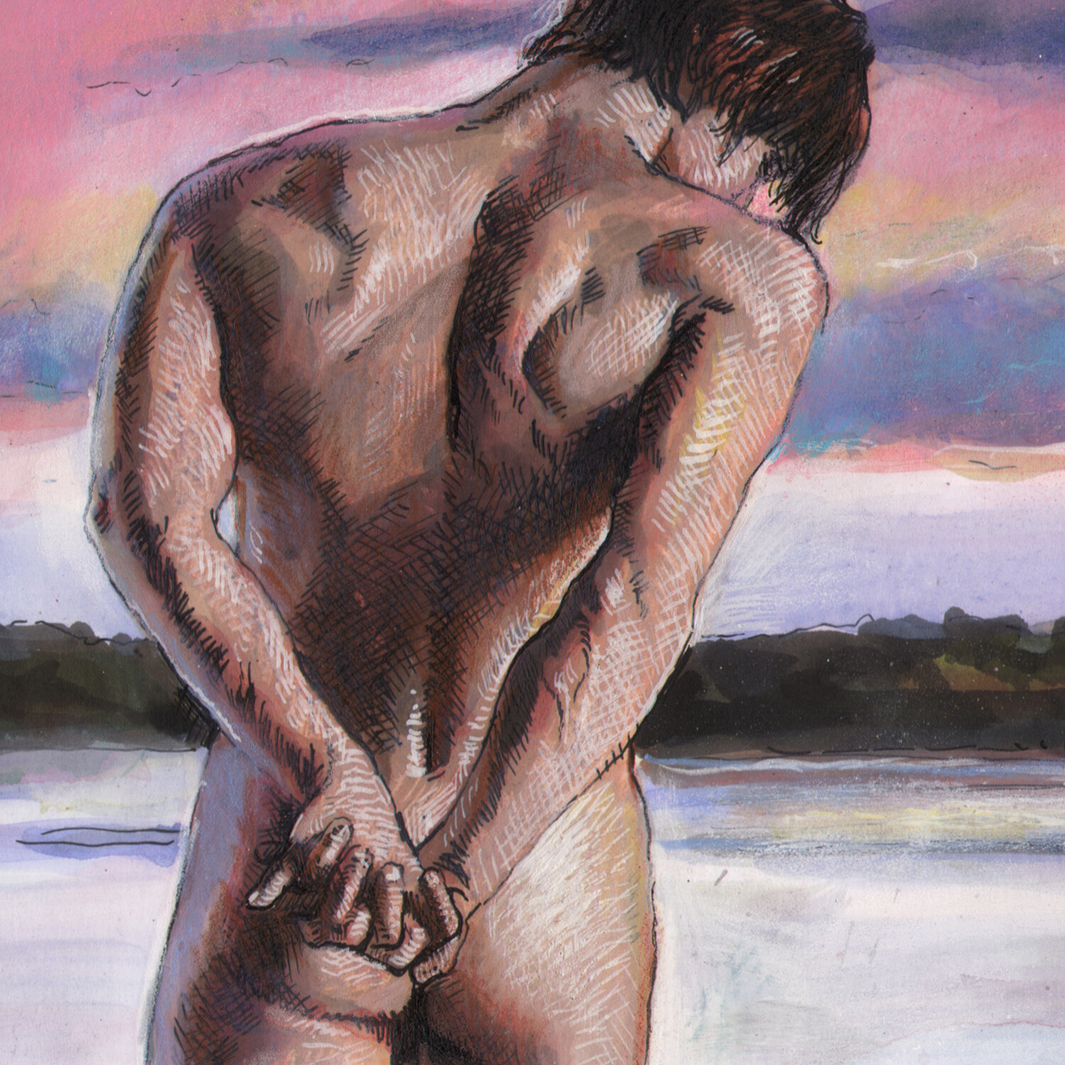 "End of the Line" Original Work on Paper | Free Shipping Worldwide