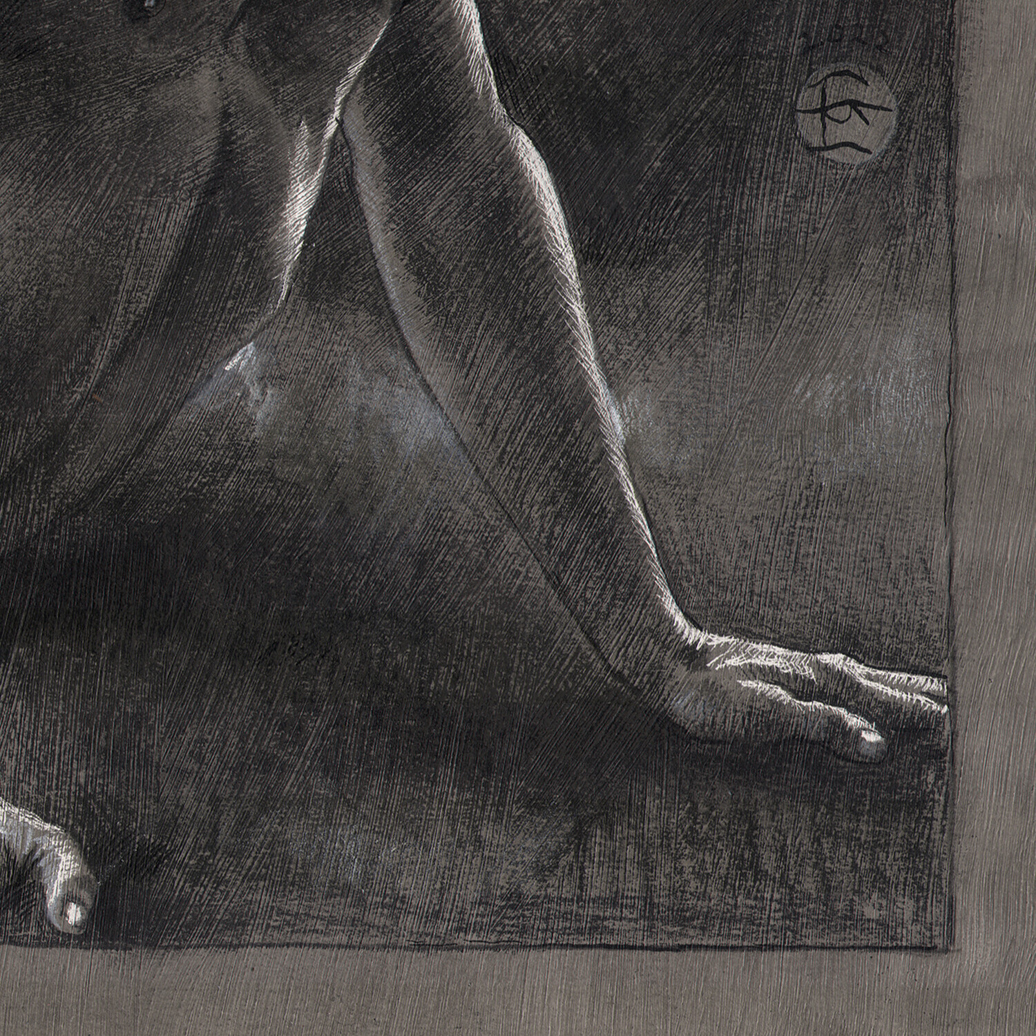 "The Yearning" Original Grisaille Work on Paper | Free Shipping Worldwide