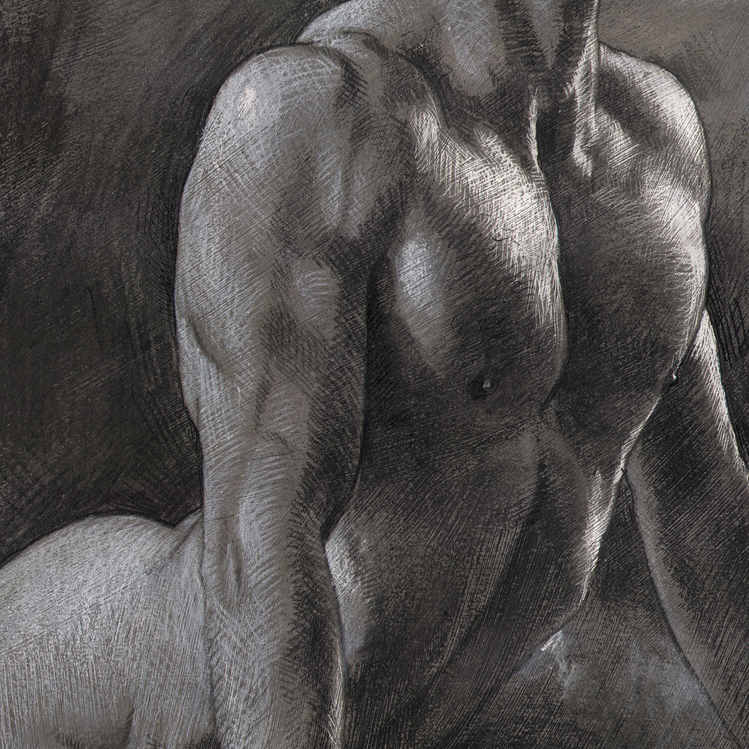 "The Yearning" Original Grisaille Work on Paper | Free Shipping Worldwide