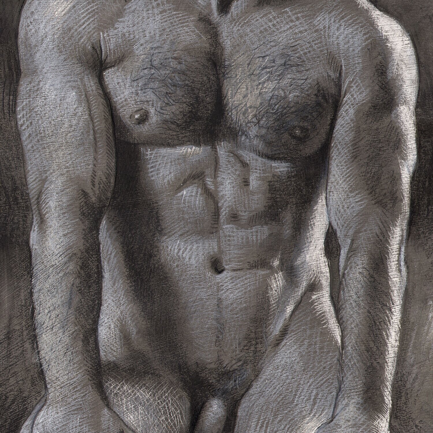 "Awaiting" Original Grisaille Work on Paper | Free Shipping Worldwide