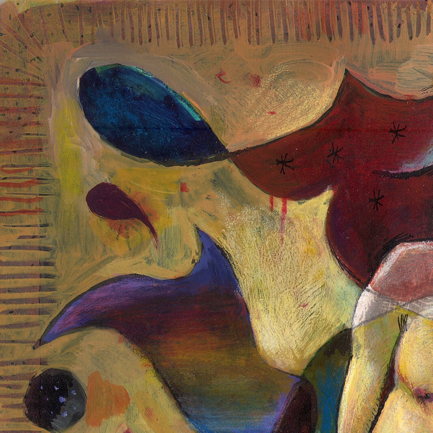 "The Sweltering Summer's Good Samaritans" Original Mixed-Media Work on Paper | Free Shipping Worldwide