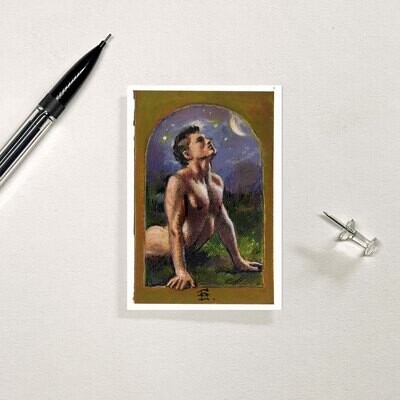 Miniature Painting &quot;The Yearning&quot; 3&quot; X 2&quot;
