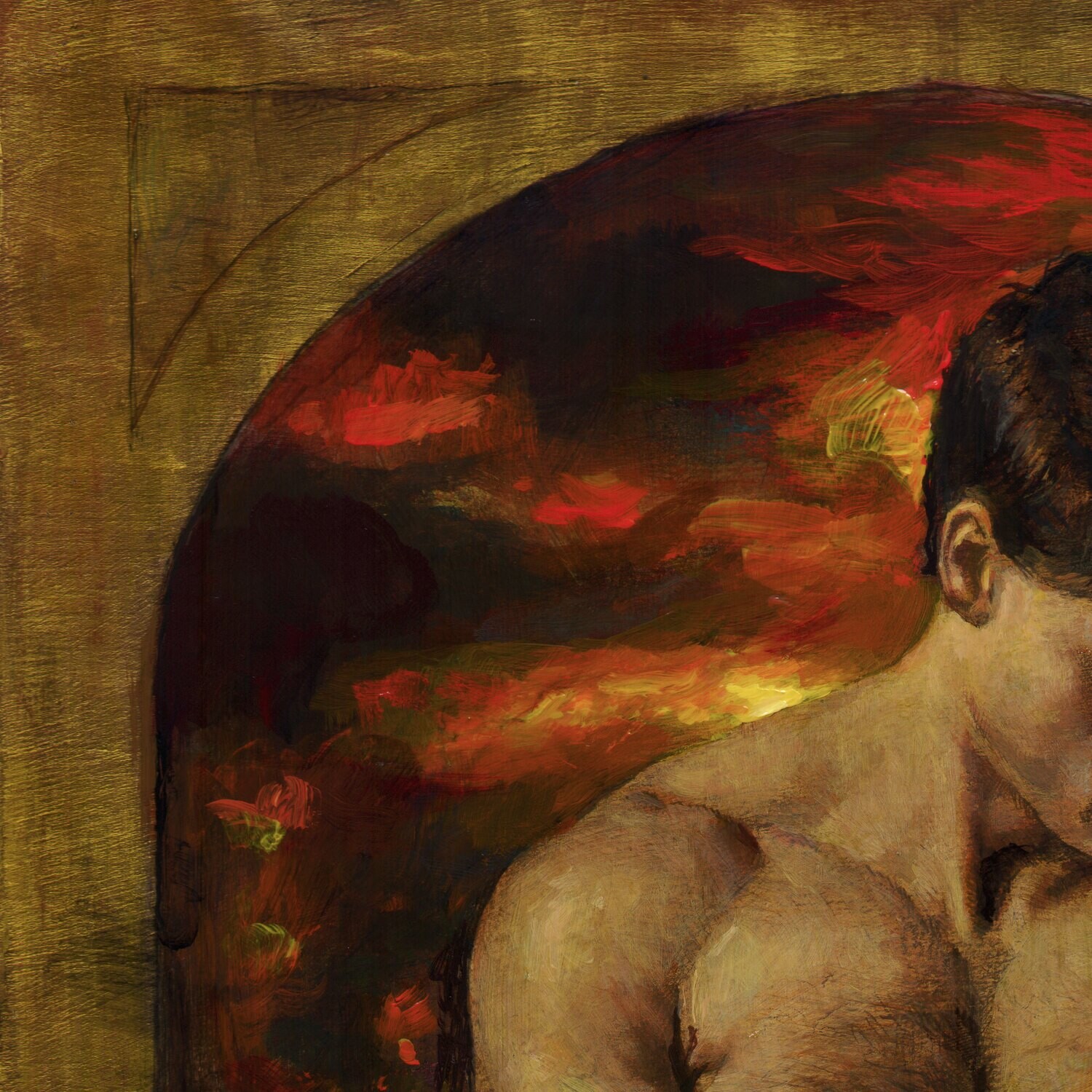 "Awaiting" Original Painting on Panel | Free Shipping Worldwide