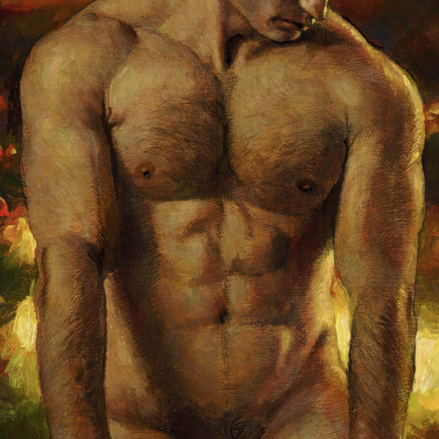 "Awaiting" Original Painting on Panel | Free Shipping Worldwide