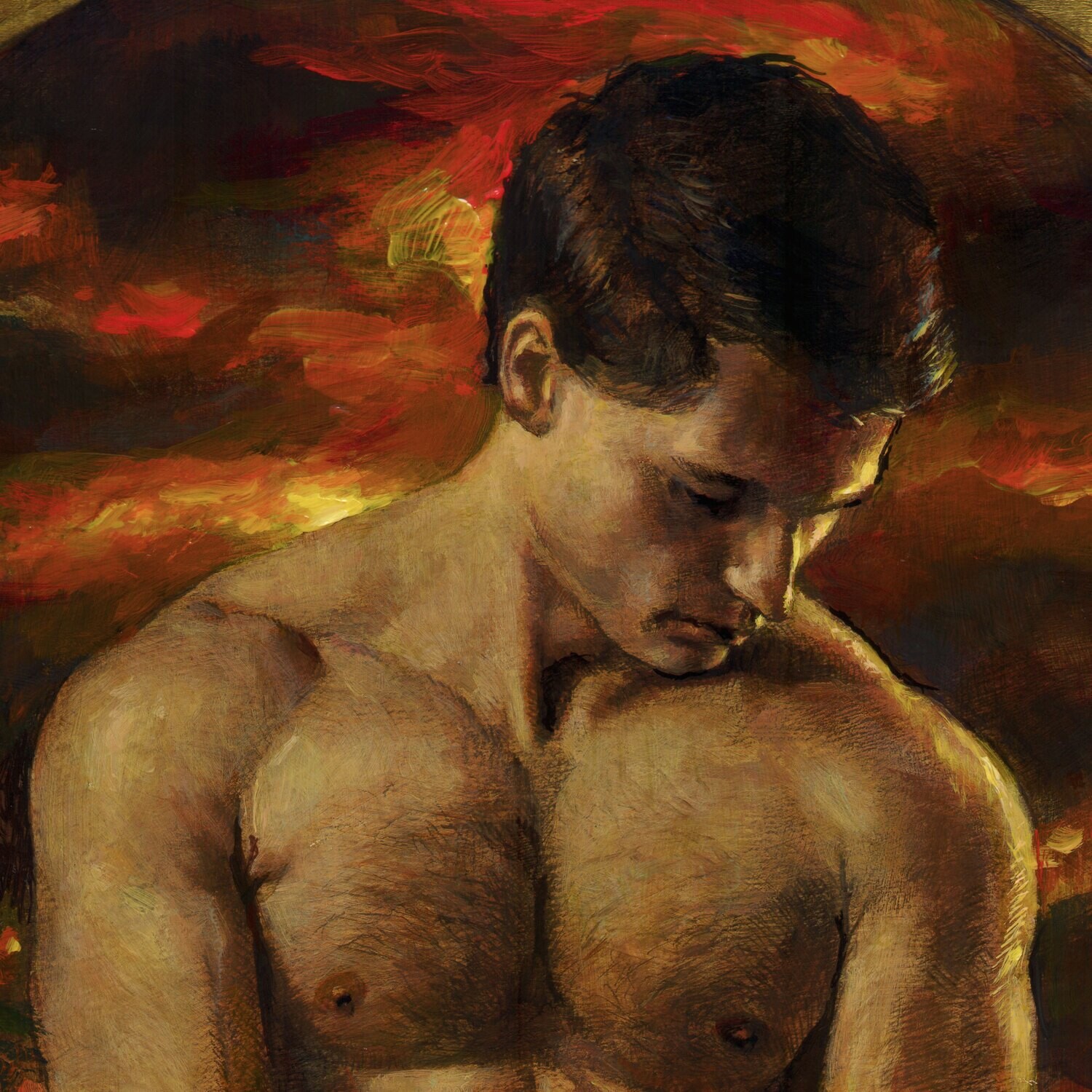 "Awaiting" Original Painting on Panel | Free Shipping Worldwide