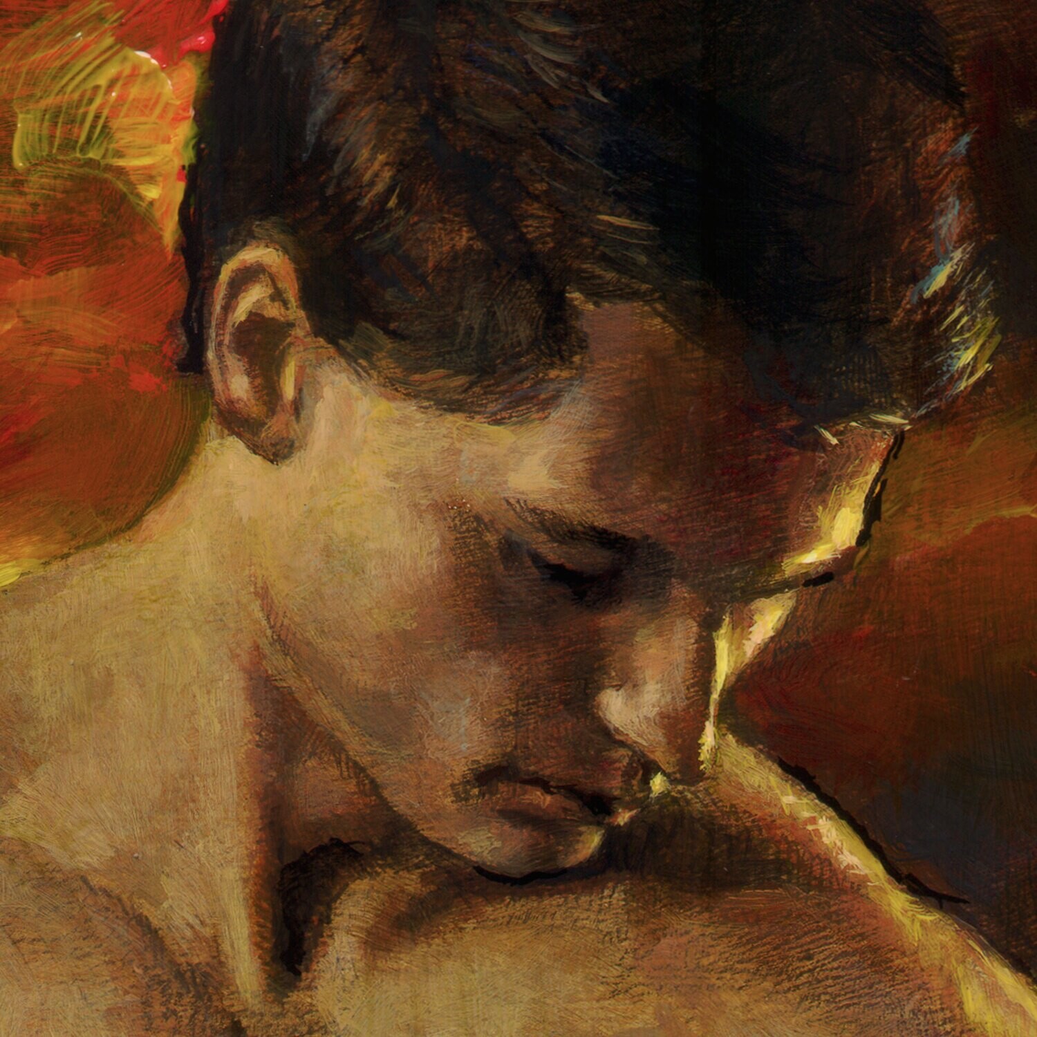"Awaiting" Original Painting on Panel | Free Shipping Worldwide