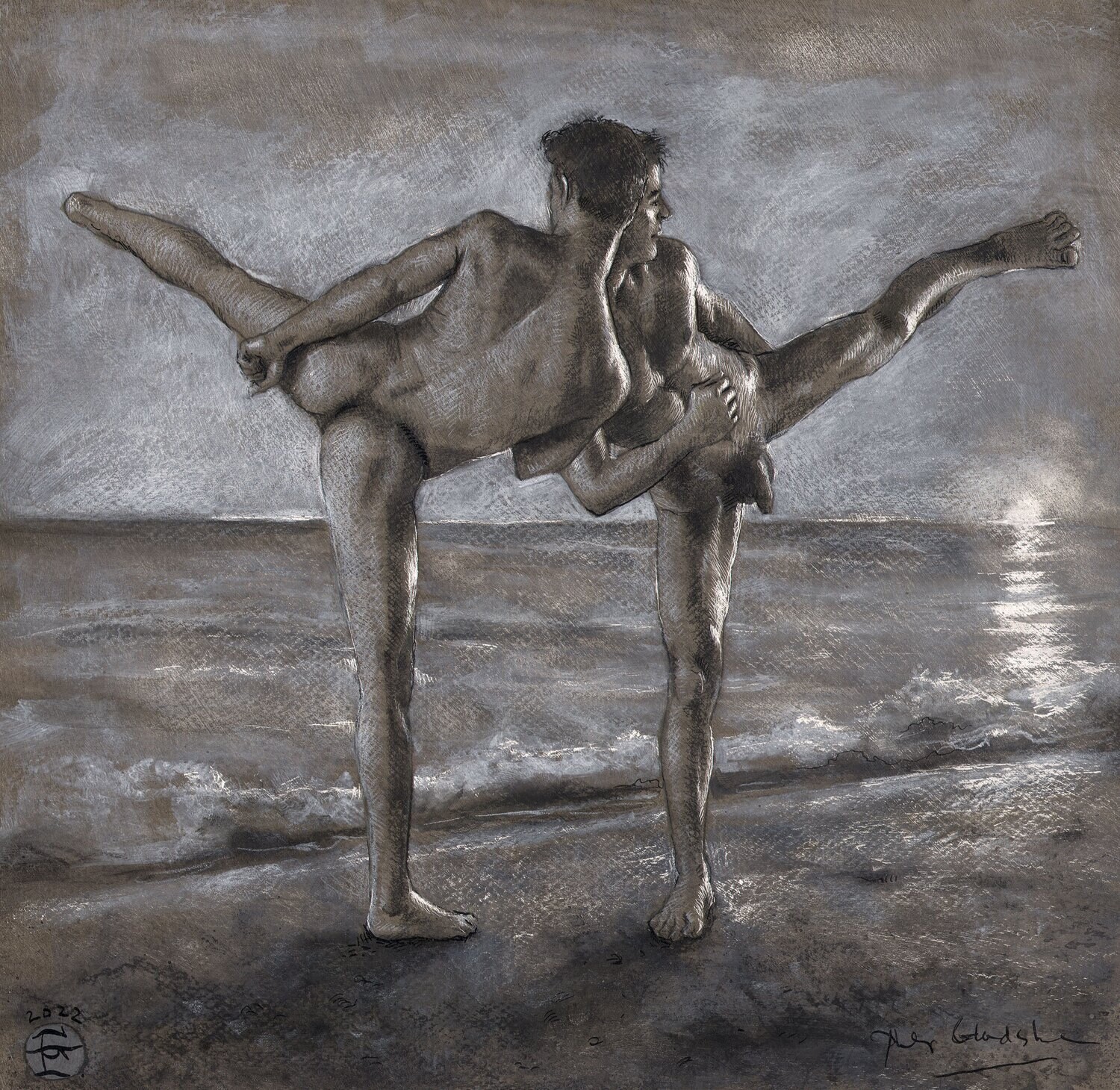 "Sea Bird" Unique Hand-Colored Giclée