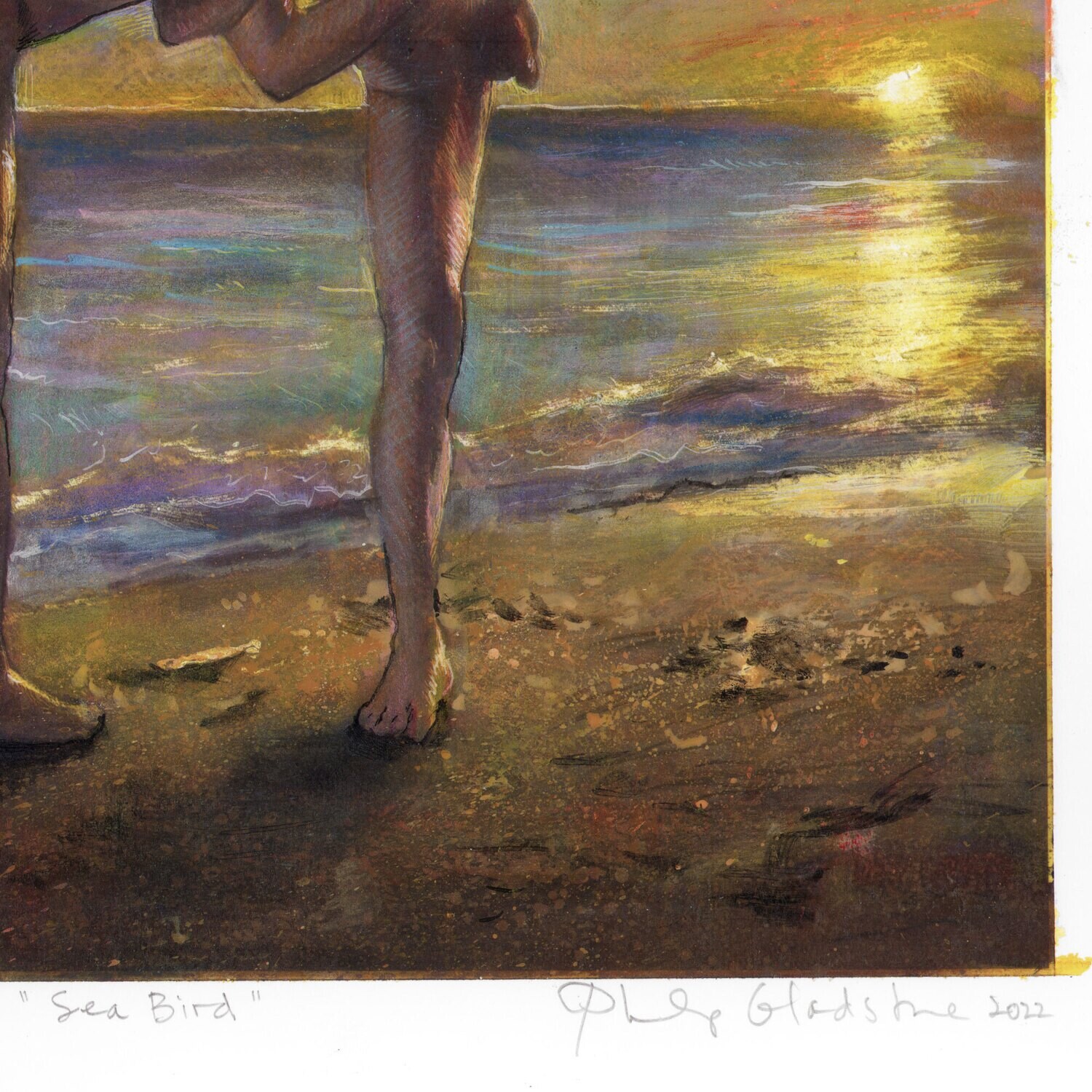 "Sea Bird" Unique Hand-Colored Giclée