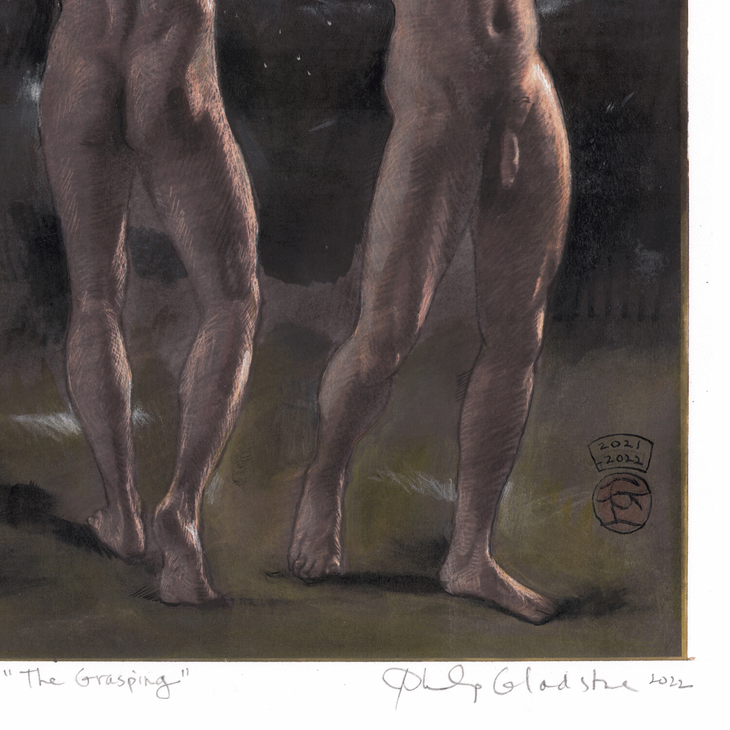 "The Grasping" Unique Hand-Colored Giclée