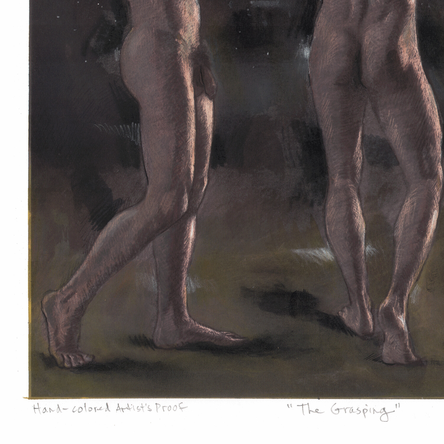 "The Grasping" Unique Hand-Colored Giclée
