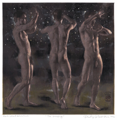 "The Grasping" Unique Hand-Colored Giclée