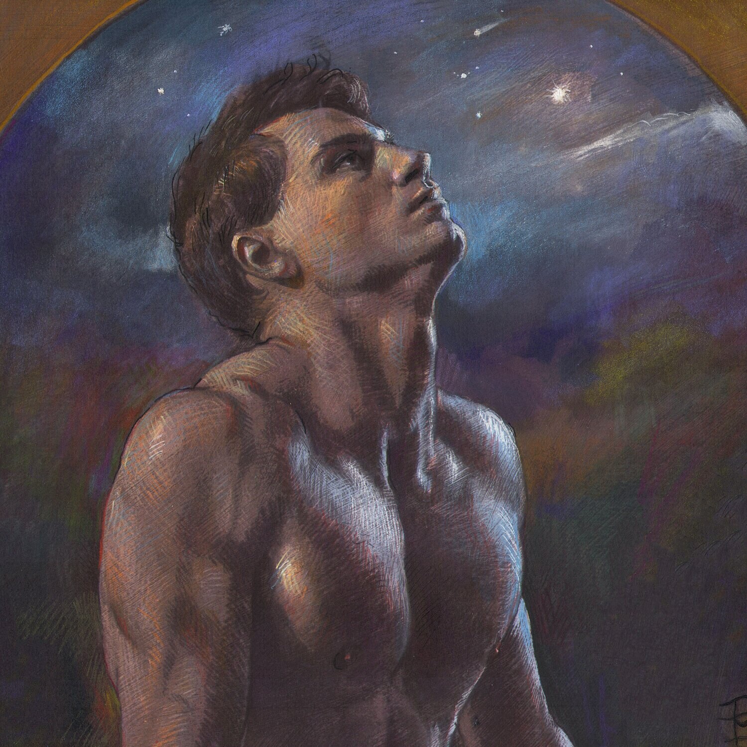 "The Longing" Unique Hand-Colored Giclée
