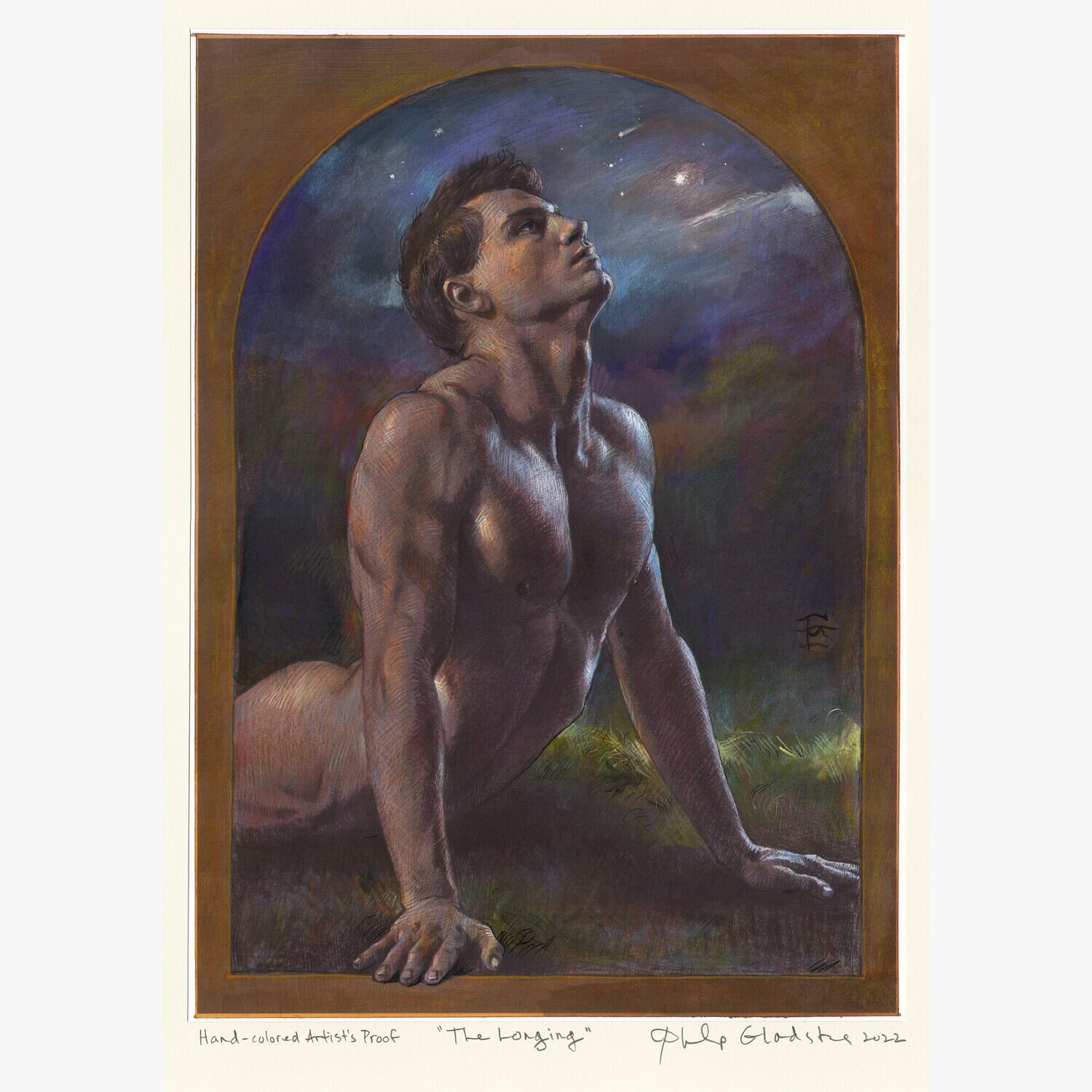 "The Longing" Unique Hand-Colored Giclée