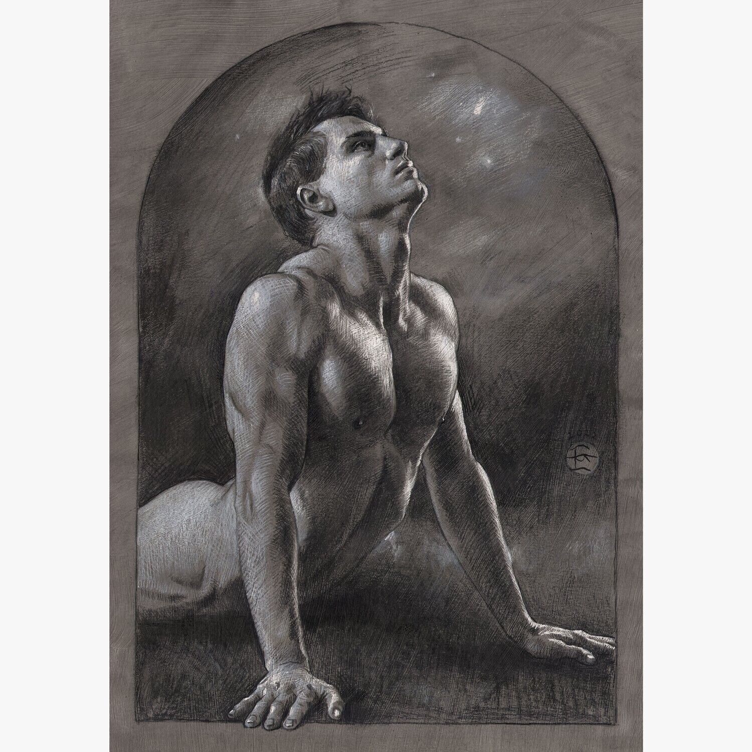 "The Longing" Unique Hand-Colored Giclée