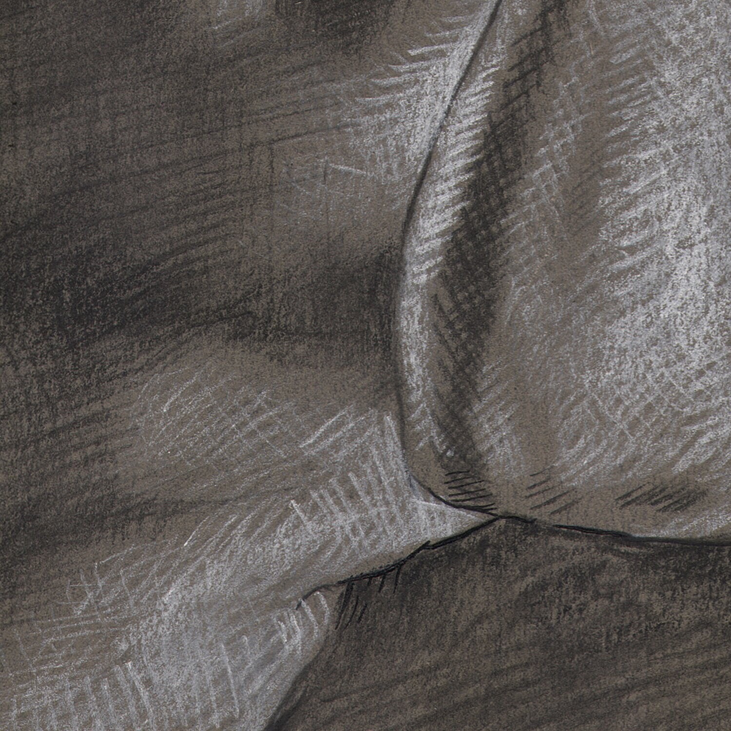 "The Grappling" Original Grisaille Work on Paper | Free Shipping Worldwide