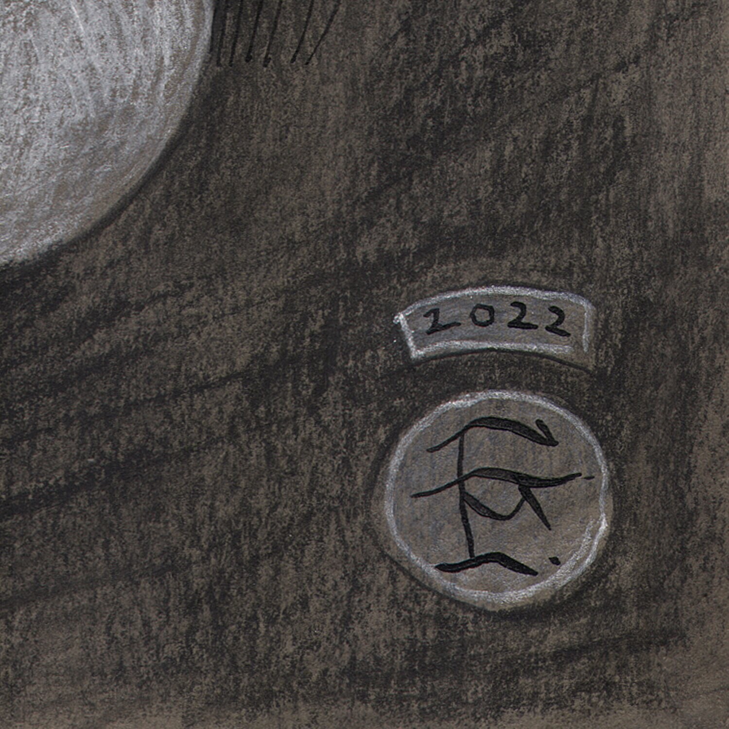 "The Grappling" Original Grisaille Work on Paper | Free Shipping Worldwide