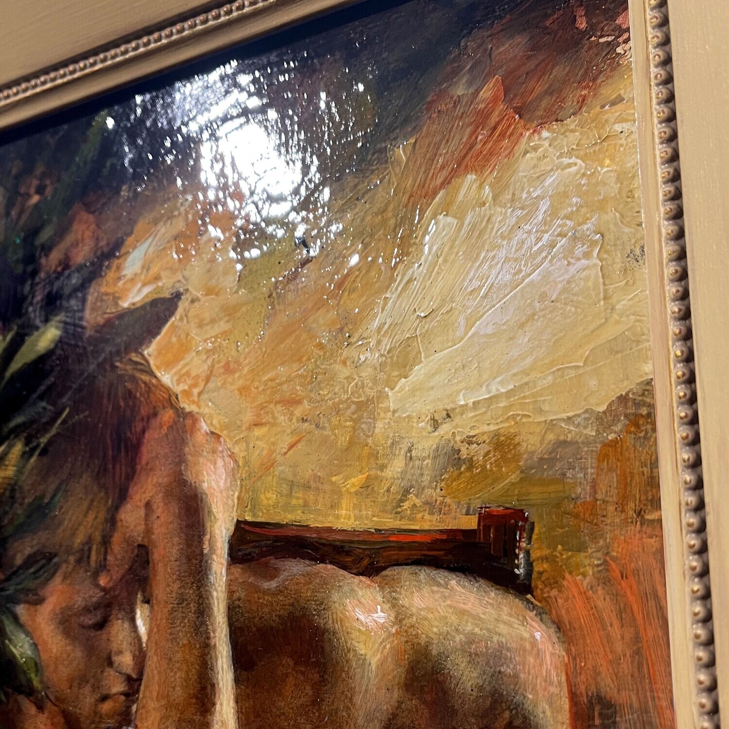 "The Opened Letter" Original Painting on Panel, Framed | Free Shipping Worldwide