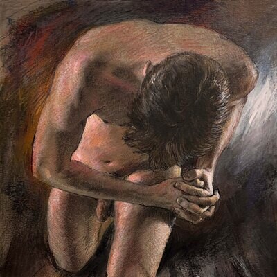 "The Plea" Original Pastel Painting | Free Shipping Worldwide