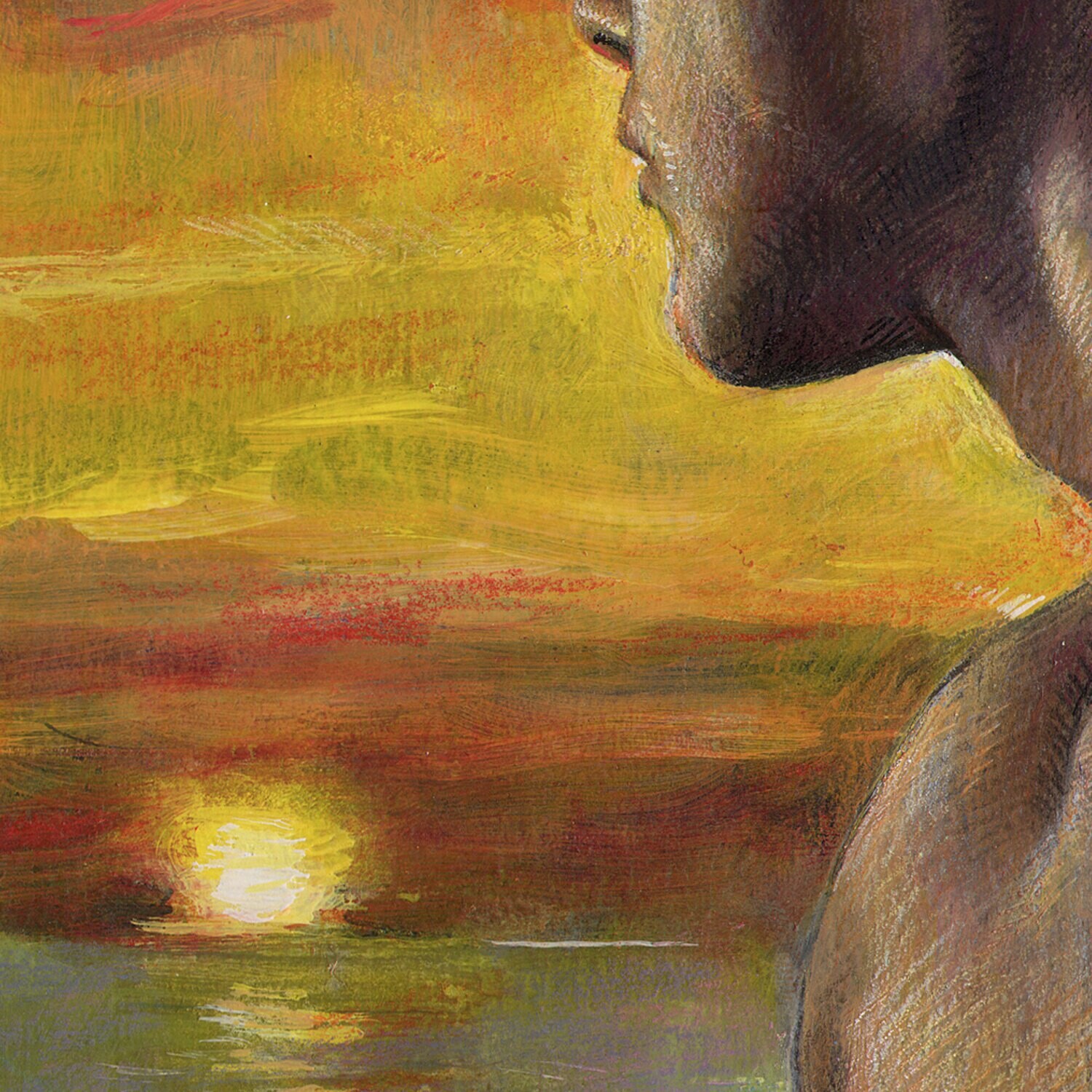 "Don't Look Back" Original Mixed-Media Work on Paper |  Free Shipping Worldwide