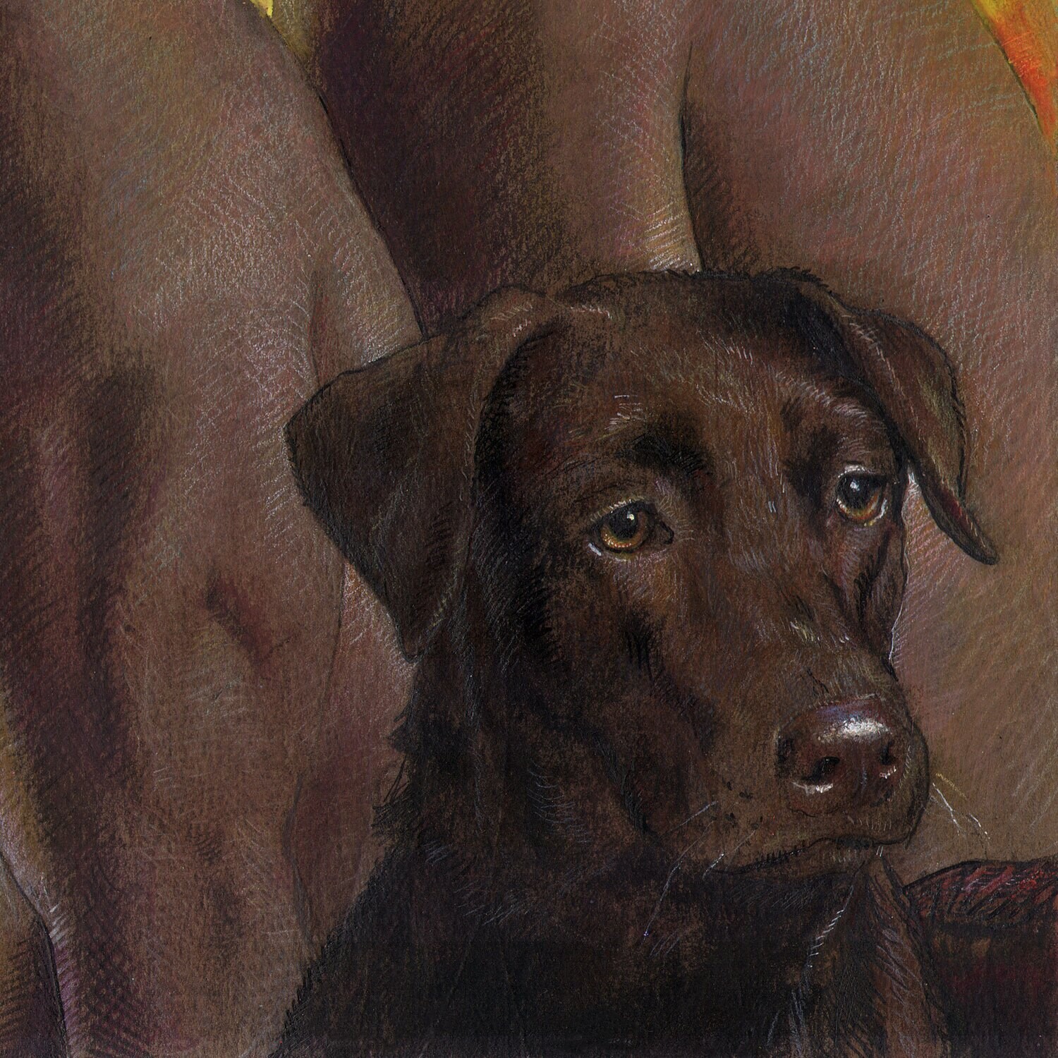 "Don't Look Back" Original Mixed-Media Work on Paper |  Free Shipping Worldwide
