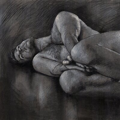 "Hope" Original Grisaille Work on Paper | Free Shipping Worldwide