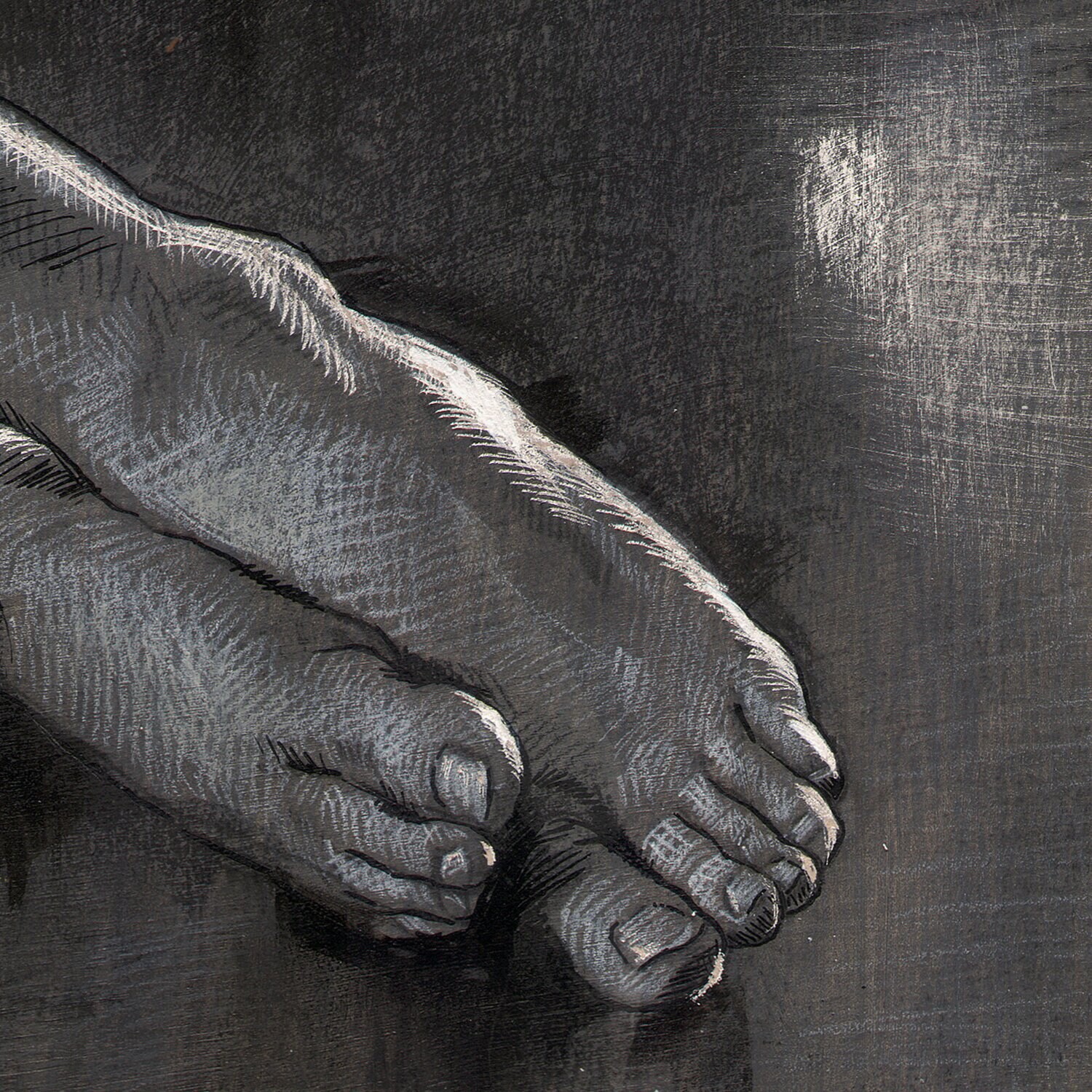 "Hope" Original Grisaille Work on Paper | Free Shipping Worldwide
