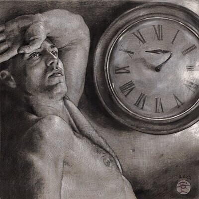 &quot;Turn&quot; Original Grisaille Work on Paper | Free Shipping Worldwide