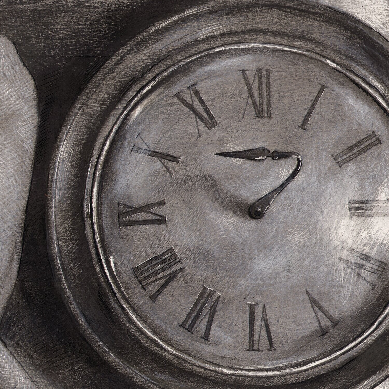 "Turn" Original Grisaille Work on Paper | Free Shipping Worldwide