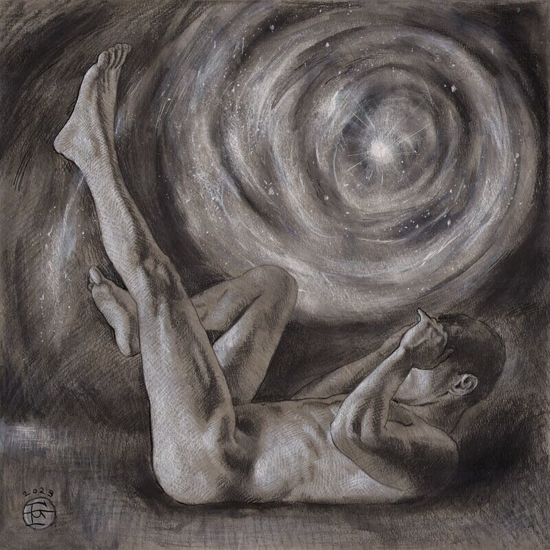 "The Storm Kicker" Original Grisaille Work on Paper | Free Shipping Worldwide