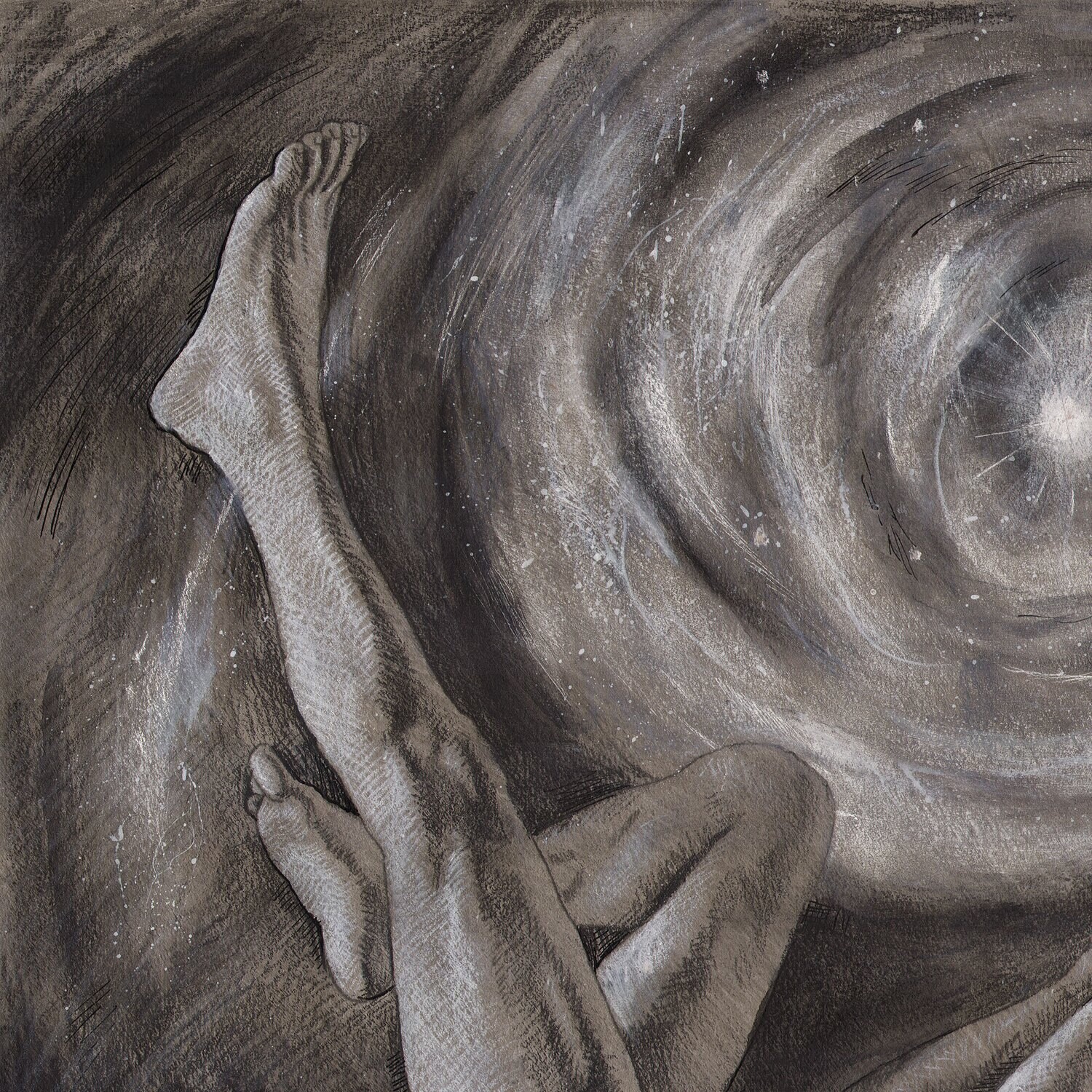 "The Storm Kicker" Original Grisaille Work on Paper | Free Shipping Worldwide
