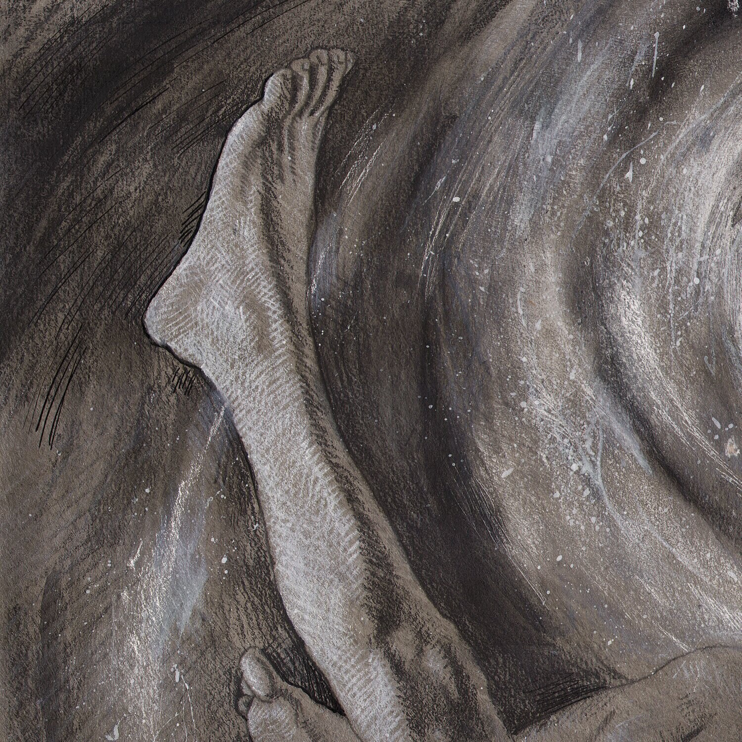 "The Storm Kicker" Original Grisaille Work on Paper | Free Shipping Worldwide