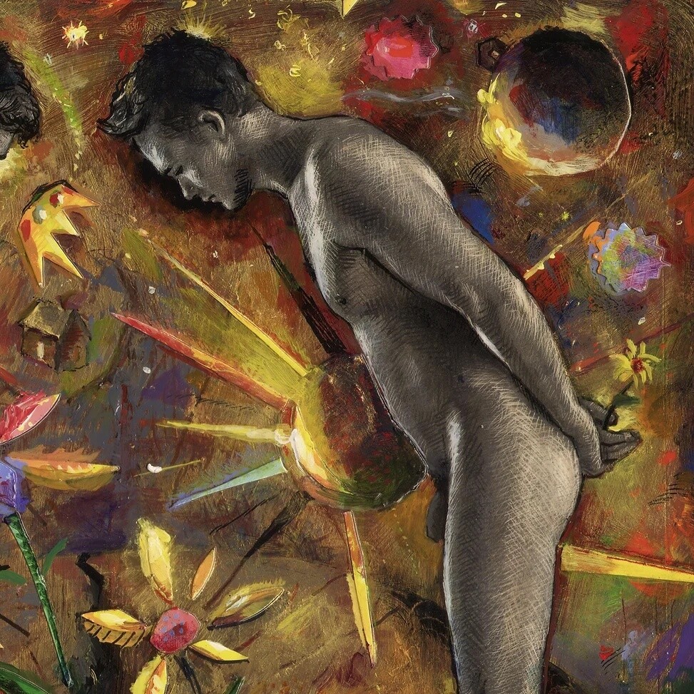 "Hope Springs from the Divide" Original Mixed-Media Work with Integral Artist's Frame | Free Shipping Worldwide
