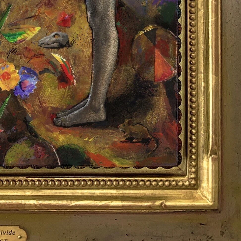 "Hope Springs from the Divide" Original Mixed-Media Work with Integral Artist's Frame | Free Shipping Worldwide
