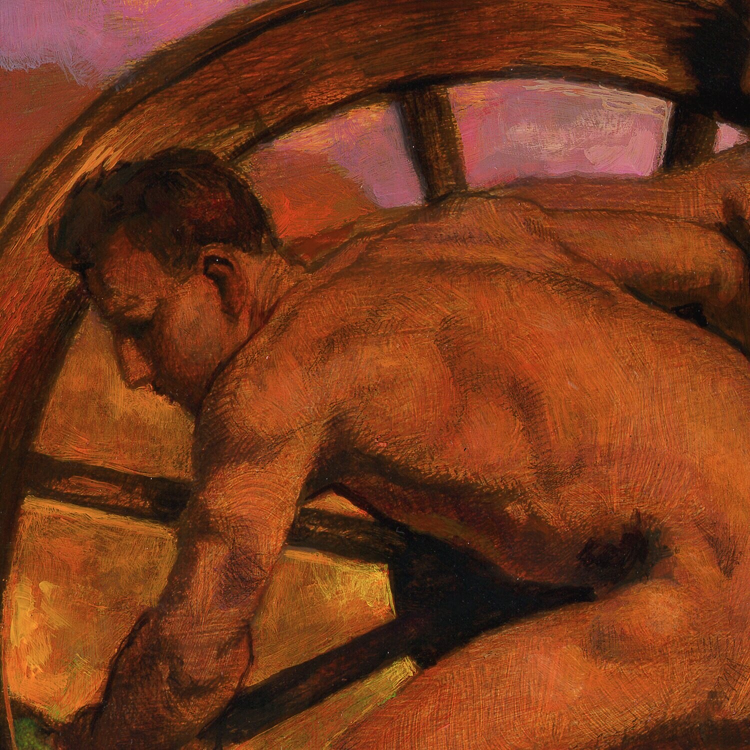 "The Wheel" Original Painting on Panel | Free Shipping Worldwide