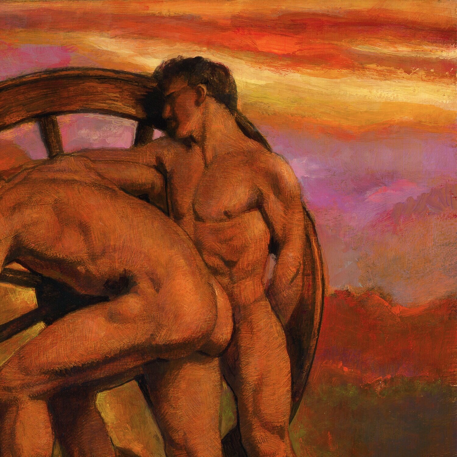 "The Wheel" Original Painting on Panel | Free Shipping Worldwide